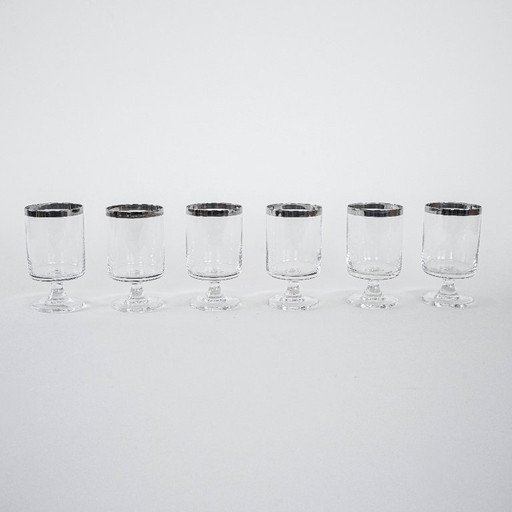 Set di bicchieri, stile Hollywood Regency, anni '70, made in Italy