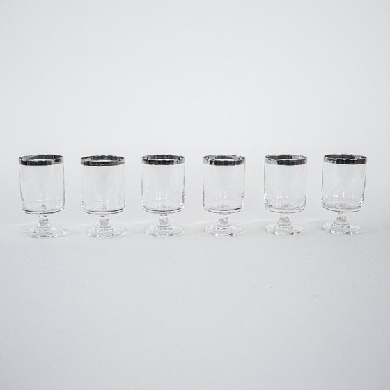 Image 1 of Set di bicchieri, stile Hollywood Regency, anni '70, made in Italy