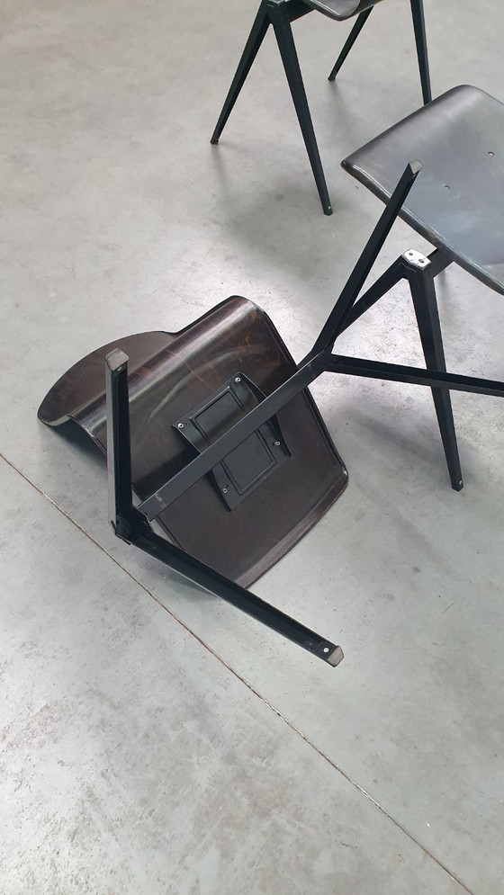 Image 1 of 6x S22 galvanitas thurop pagholz sedia design industriale vintage anni '60