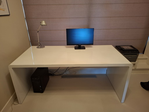 Schöner weißer Kare Design Schreibtisch, 180x 85x 76