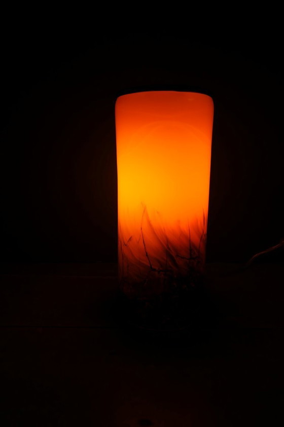 Image 1 of Vintage Eglo glazen tafellamp cilinder