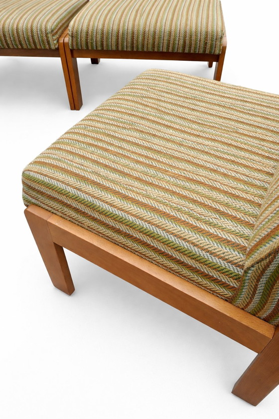 Image 1 of Vintage modular green/striped armchair-sofa