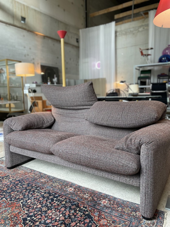 Maralunga 2-Seater Sofa Cassina - Vico Magistretti – 2 seaters, Tweed (photo 5 of 5)