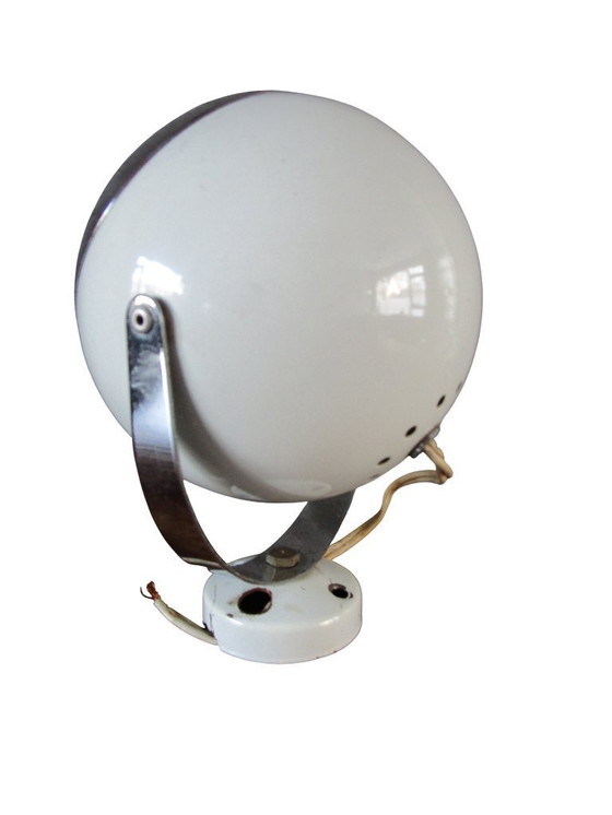 Image 1 of white eyeball lamp vintage