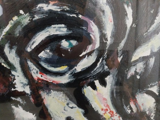 Image 1 of Theo Wolvecamp (CoBrA), 'Composition with Eyes IV' framed screen print
