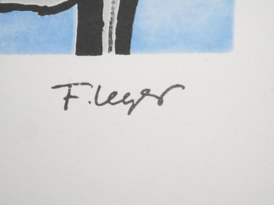 Fernand Leger : Les Constructeurs Saluant, Lithographie Signée – Lithographies et sérigraphies, Paper (photo 3 of 11)