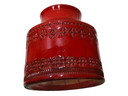 Vaso Bitossi Rimini Rosso anni '60 | Aldo Londi Ceramica italiana di metà secolo, design smaltato rosso
