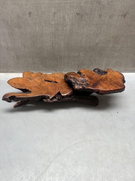 Image 1 of Vintage XL brutalist wabi-sabi coffee table