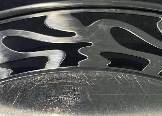 Image 1 of Plato de servir, bandeja de Alessi, acero inoxidable