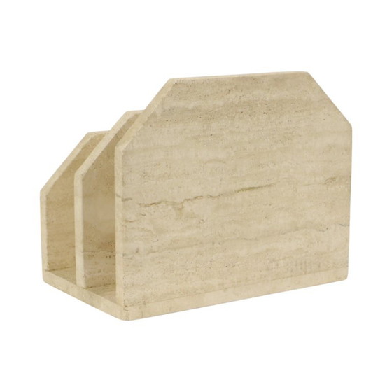 Vintage Magazine Rack Travertine Natural Stone Seventies (photo 9 of 22)