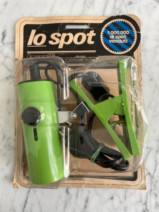 Targetti spot clamp lamp in beautiful green, made in Italy