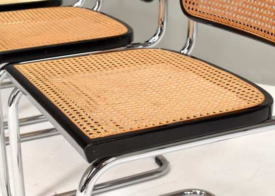 Set di 4 sedie Cesca modello B32 di Marcel Breuer – Italia, anni '70 – Gavina, Sedie da pranzo, Rattan (photo 12 of 15)