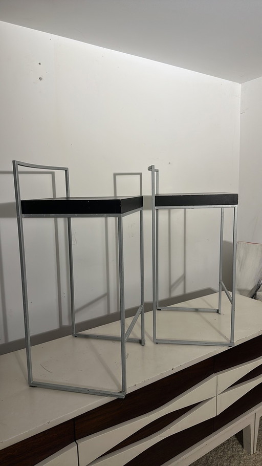 Obumex 4 barkrukken staal y hout