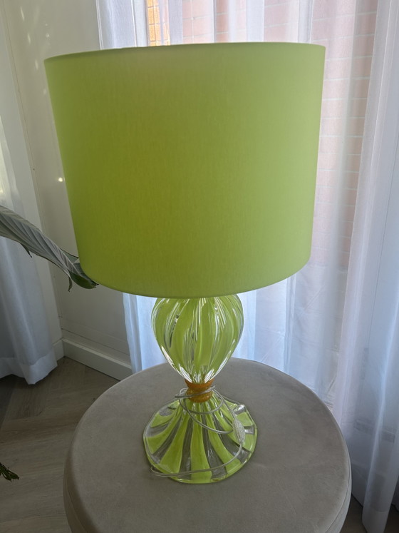 Vintage Murano Glass Table Lamp – Textile (photo 7 of 7)