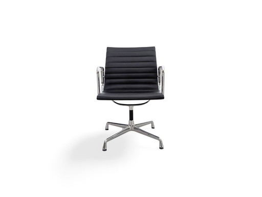 Original Vitra Charles & Ray Eames chair EA 108, black leather