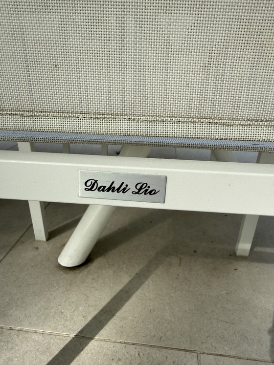 Image 1 of 10 white textile garden chairs