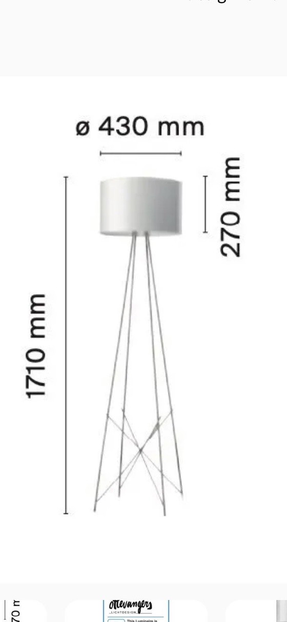 Flos Ray F2 Floor light – Metal, Aluminium (photo 5 of 5)