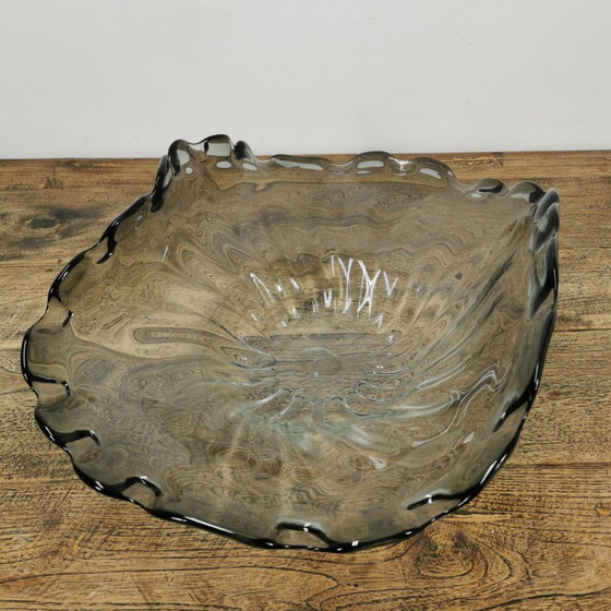 Image 1 of Grand bol en verre de style italien, coupe à fruits, bol de service en verre