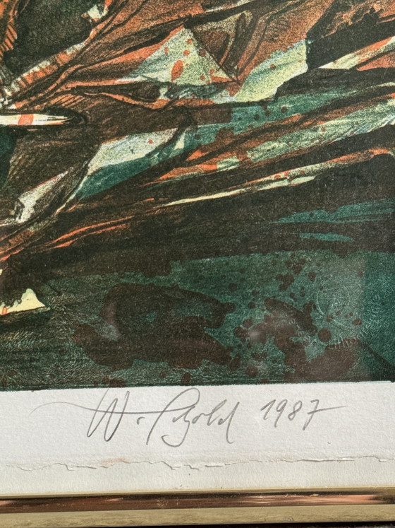 Werner Petzold, “Concierto” (1987) — Litografía – Litografías y grabados, Paper (photo 3 of 5)