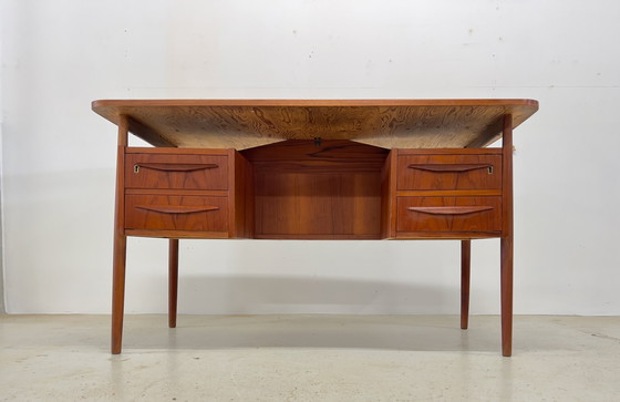 Image 1 of Teak Desk By Gunner Nielsen For Tibergaard