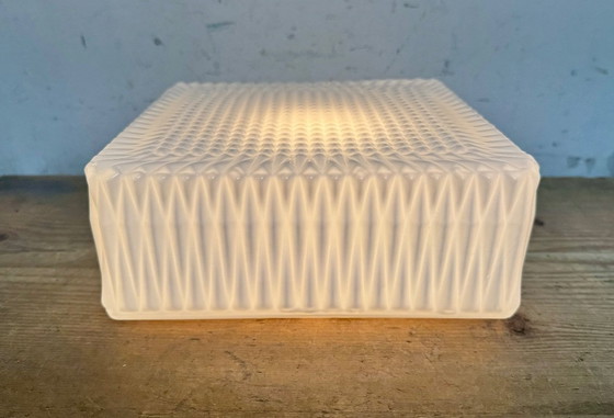 Image 1 of Vintage Wall Or Ceiling Light with Milk Glass, 1970s