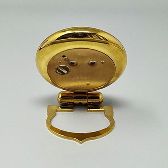 Image 1 of 1990S Gorgeous Cartier Alarm Clock Pendulette "Colisee". Fabriqué en France