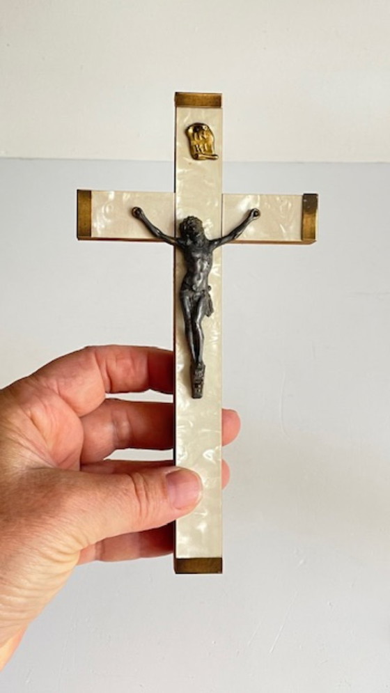 Paire Crucifix Vintage – Décorations murales, Plastic, Metal (photo 12 of 17)