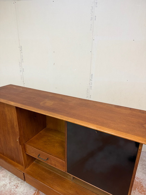Solid oak design Sideboard attributed to Charles Ramos, vintage from the 60s, Wood, Black (photo 6 of 15)