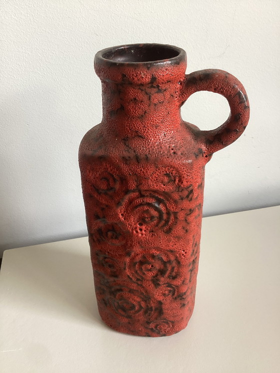 Image 1 of Vaso di lava grassa e screpolata