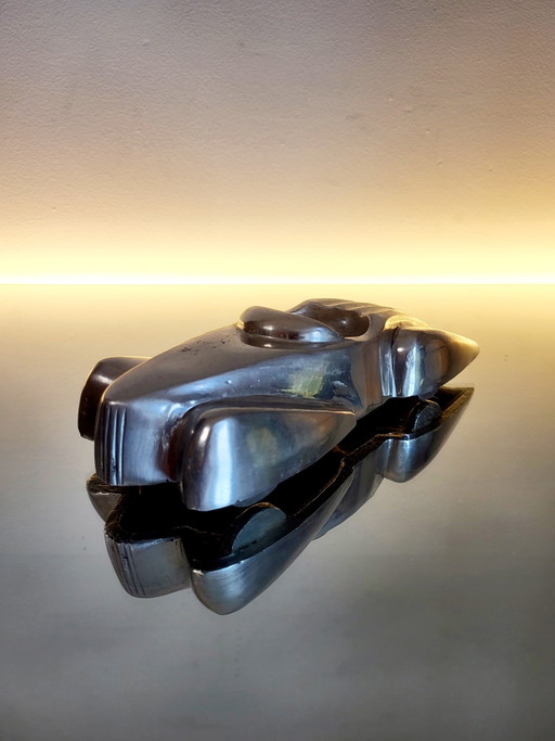 Vintage Batmobile Aschenbecher, Mercedes Benz Sk, Massiv Aluminiumguss, 1950er Jahre