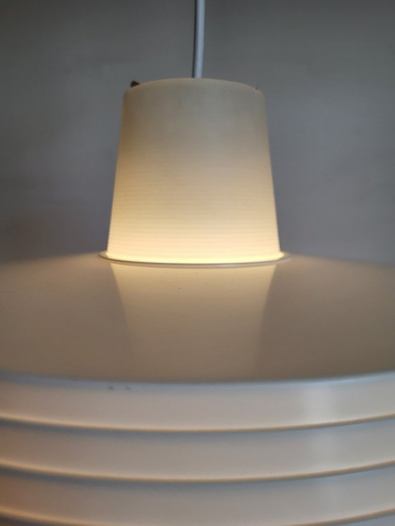 Image 1 of Lampada a sospensione dell'era spaziale Rotaflex, forma a ufo in plastica parzialmente pressata, anni '60