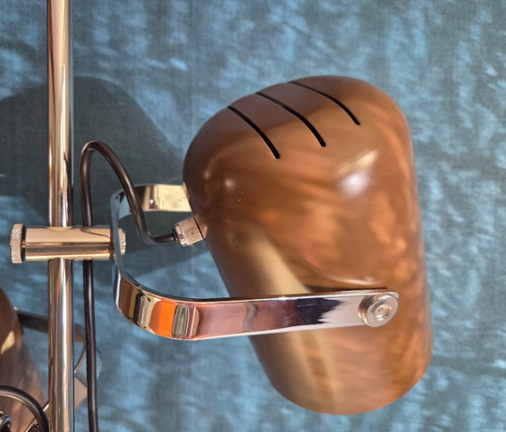 Vintage Vloerlamp - Gepo | 2 Spots | Bruin | Origineel - Jaren 70 – Vloerlampen, Metal (photo 11 of 12)