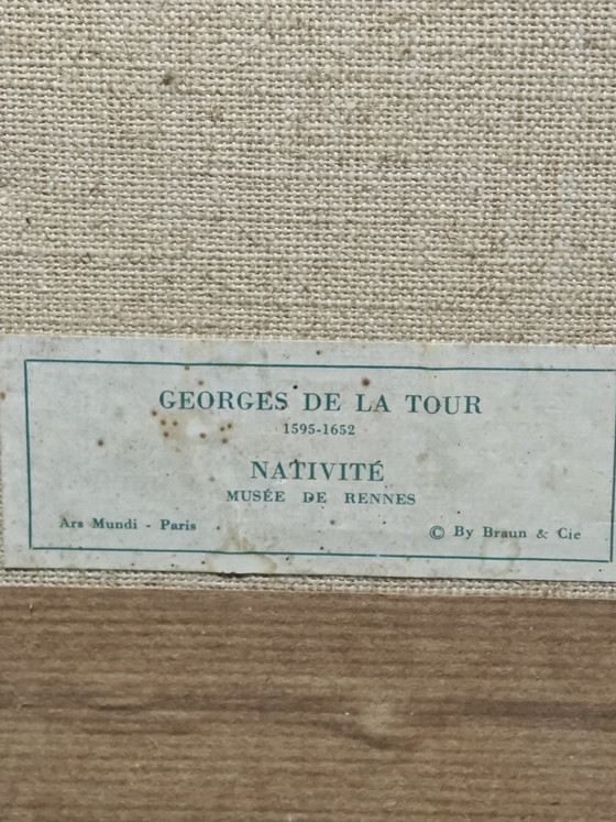 Image 1 of De geboorte van Christus door Georges de La Tour, midden 20e eeuw