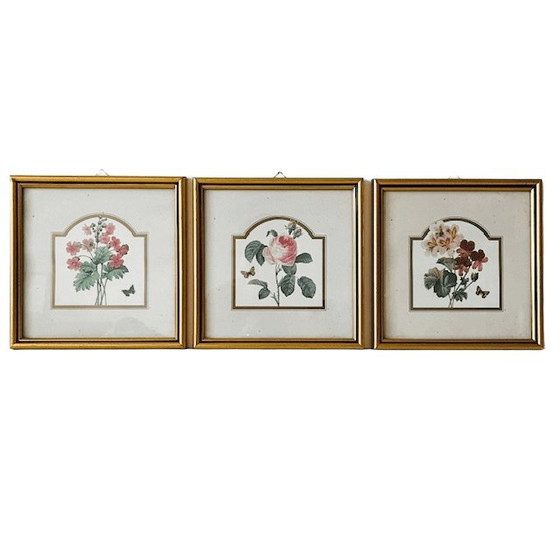 Image 1 of Set di pittura vintage fiori rosa