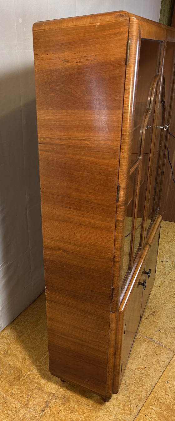 Image 1 of Art Deco Vintage Bookcase / Display Cabinet – 1930s–1940s  