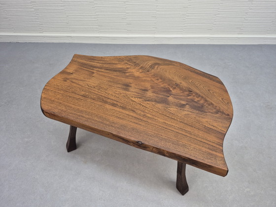 Vintage Bijzettafel Eiken. Brutalist/Wabi Sabi Plantentafel. – Wood (photo 9 of 11)