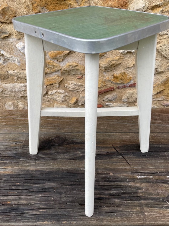 Image 1 of Vintage, Farmhouse, Tabouret en bois 1950's