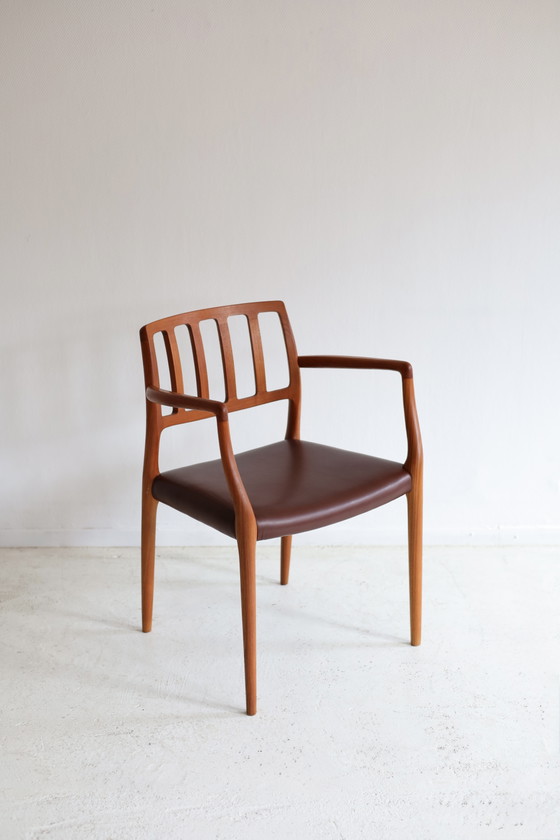 Chair Model 66 Niels Otto Møller, 1960s – Dining chairs, Wood, Skai (photo 2 of 6)