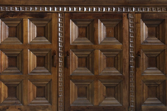 Image 1 of Vintage Spanish Brutalist Sideboard Dresser