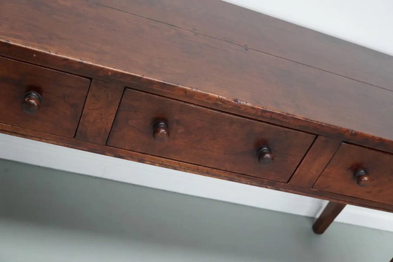 Image 1 of Tavolino rustico inglese in legno di ciliegio, anni '50