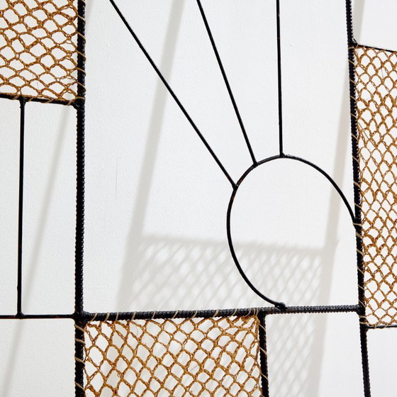 Image 1 of MK8606 Rattan and metal coat rack