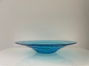 Bol en verre soufflé à la bouche bleu clair 35 cm