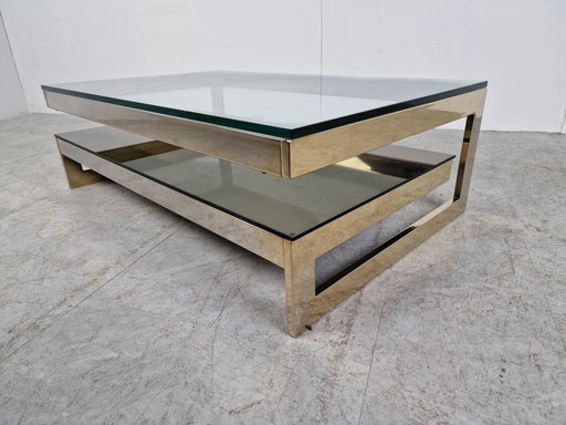 Table basse vintage Belgochrom 23kt
