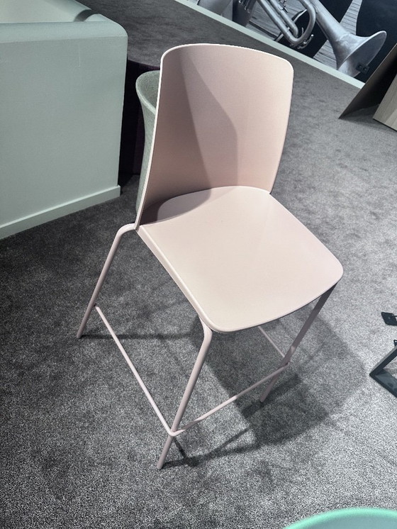 Image 1 of 2 pink bar stools