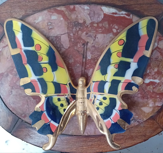 Spanish Ceramic Butterfly, Cerámicas Cerma, Wall decoration, Metal, Black (photo 6 of 6)