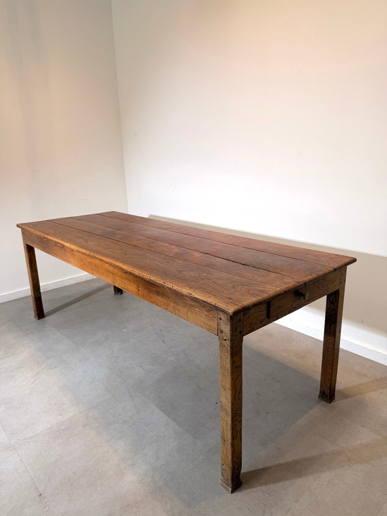Antique Solid Oak Farmhouse Dining Table (photo 2 of 6)