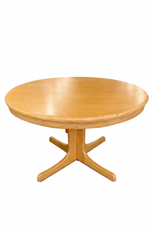 Table de salle à manger extensible en chêne, de forme ronde ou ovale, de style danois vintage, marque Hölsta.
