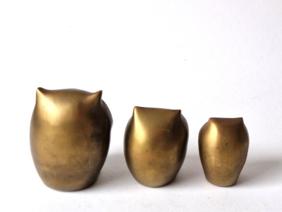 Image 1 of Caravell Design - 3 hiboux en cuivre - Années 70