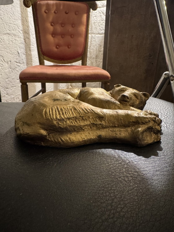 Image 1 of Sculpture ours couché bronze Dacla Seailles