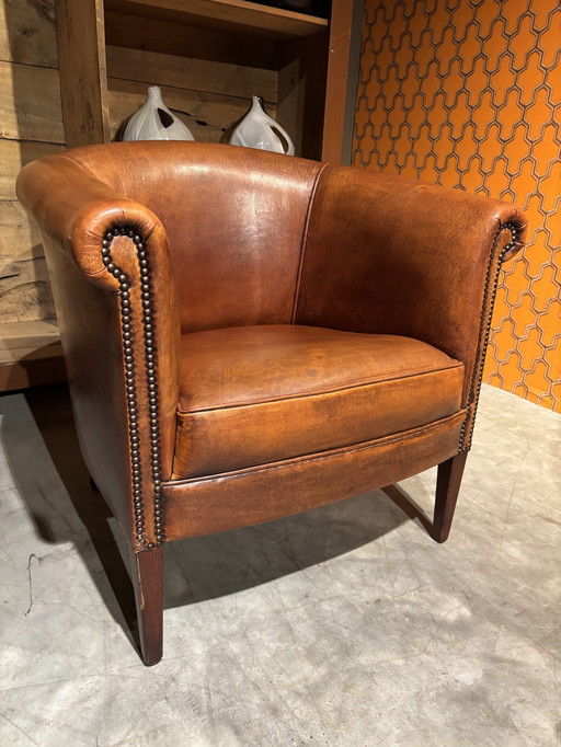 Schapenleren Clubfauteuil merk Bendic 
